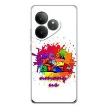 Чохли Амонг Ас для Realme GT Neo 6 (AlphaPrint) (Яскравий АмонгАс)
