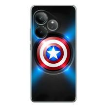 Чехол с Щитом Капитана Америки на Realme GT Neo 6 – Яркий Щит Капитана
