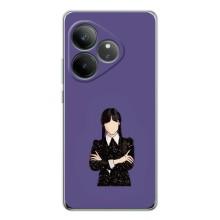 Чохли Венсдей на Realme GT Neo 6 Уенсдей (AlphaPrint) (Венздей у чорному)