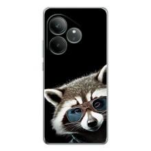 Силиконовый Чехол с Енотами на Realme GT Neo 6 – Стильный Енот