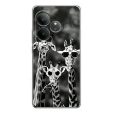 Силіконовий чохол з КАРТИНКАМИ літо для Realme GT Neo 6 (AlphaPrint) (Жирафи в окулярах)