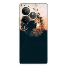 Силиконовый Чехол с одуванчиками на Realme GT Neo 6 – Красивый одуванчик
