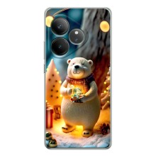 Чехлы на Новый Год Realme GT Neo 7 – Новогодний ведмеженок
