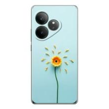 Чохли з квітами для Realme GT Neo 7 (VPrint) (Жовта квітка)