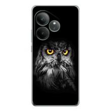 Чехлы с принтом СОВЫ для Realme GT Neo 7 – Сова на чёрном