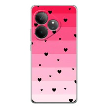 Чехлы с тематикой "Маленькие Сердечки" на Realme GT Neo 7 (Чорные сердечки)