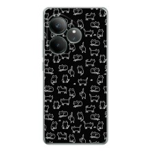 Чехол на тематику: Коты для Realme GT Neo 7 (Котики на черном)