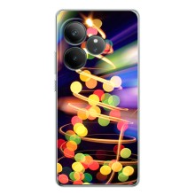 Чехол Новогодняя Елка на Realme GT Neo 7 (Гирлянды)