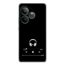 Чохол з картинками на чорному фоні для Realme GT Neo 7 – Плеєр
