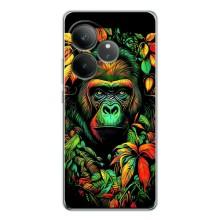 Чехол с Обезьянами Realme GT Neo 7 - (AlphaPrint) (Обезьяна в тропиках)