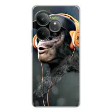 Чехол с Обезьянами Realme GT Neo 7 - (AlphaPrint) (В наушниках)