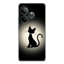 Чехол с принтом для Realme GT Neo 7 (AlphaPrint) Модные коты (Силуэт котика)