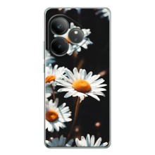 Чехол с ромашками на Realme GT Neo 7 – Белые ромашки