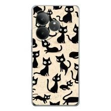 Чехол с рисунком кот на Realme GT Neo 7 (Черные коты)
