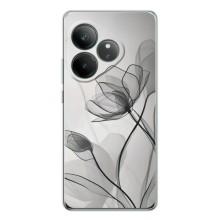 Чохол з квітковим принтом на ДжіТі Нео 7 (Чорні квіти)