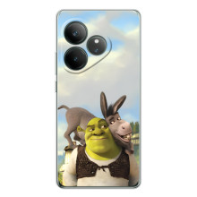 Чехол с мультфильмом Шрек на Realme GT Neo 7 – Шрек и осел