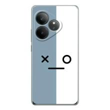 Чохли (ТПУ) (смішні стікери) для Realme GT Neo 7 – Сіро-білий