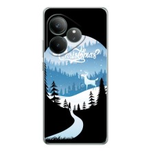 Силиконовый бампер на рождество для Realme GT Neo 7 – Рождественский Олень