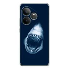 Силиконовый бампер с картинкой животных для Realme GT Neo 7 (Пасть Акулы)