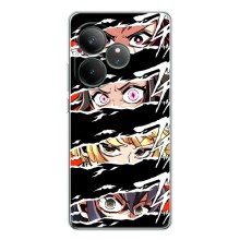 Силиконовые чехлы с глазами Anime для GT Нео 7 (Глаза на чорном)