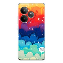 Силиконовый чехол с котиком для Realme GT Neo 7 – Mew