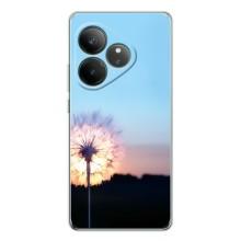 Силиконовый Чехол с одуванчиками на Realme GT Neo 7 – Закат с одуванчиком