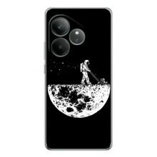 Силиконовый Чехол с принтом "Космонавты" на Realme GT Neo 7 – Космонавт