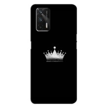 Чехол (Корона на чёрном фоне) для Реалми ГТ Нео – Белая корона