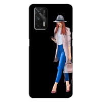 Чехол с картинкой Модные Девчонки Realme GT Neo (Девушка со смартфоном)
