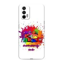 Чехол Амонг Ас для Realme GT (AlphaPrint) – Яркий АмонгАс