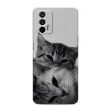 Чехол с рисунком кот на Realme GT – Пара котов