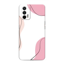 Чехол цветочный дизайн для Realme GT – Розовый фон