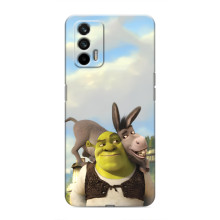 Чехол с мультфильмом Шрек на Realme GT – Шрек и осел