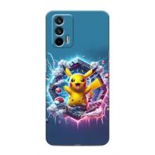Чехол с Пикачу на Realme GT – Лого Пикачу