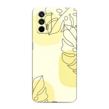 Силиконовый чехол с принтом в цветах на Realme GT