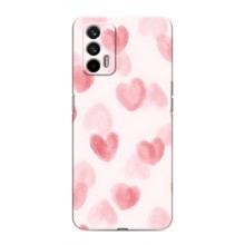 Чехол с розовым рисунком для Realme GT