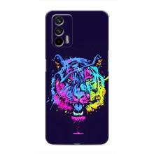 Силиконовый бампер с картинкой животных для Realme GT (Тигр-Арт)