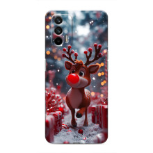 Яркий чехол для Realme GT с Зимними Оленятами – Олень среди подарков