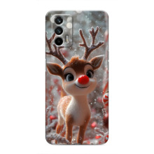 Яркий чехол для Realme GT с Зимними Оленятами