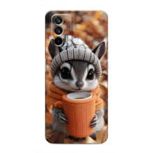 Печатный чехол «Зверята с кофе» для Realme GT