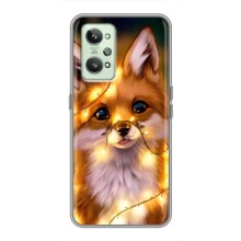 Чехлы с картинкой Лисички для Realme GT2 (VPrint) (Лисичка в гирляндах)