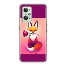 Чехлы с картинкой Лисички для Realme GT2 (VPrint) (Лисичка с розочкой)
