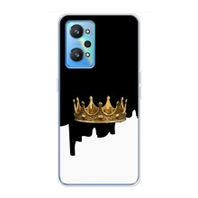 Чехол (Корона на чёрном фоне) для Реалми ГТ2 – Золотая корона