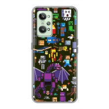 Чехол Майнкрафт на Realme GT2 (AlphaPrint) Minecraft (Коллаж Майнкрафт)