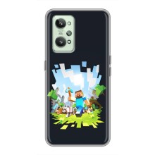 Чехол Майнкрафт на Realme GT2 (AlphaPrint) Minecraft (персонажи Minecraft)