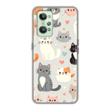 Чехол с рисунком кот на Realme GT2 (Коллаж котов)
