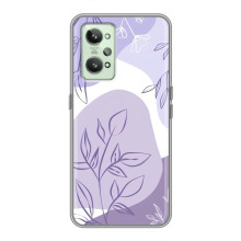 Силконовий чохол з принтом в квітах на Realme GT2 (Фіолетовий дизайн)