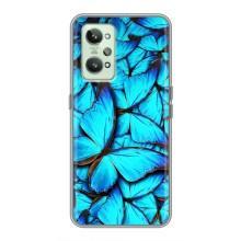Силиконовый бампер с картинкой животных для Realme GT2 (Крылья бабочек)