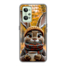 Печатный чехол «Зверята с кофе» для Realme GT2 – Зайчик с кофе