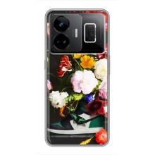 Брендновые Чехлы для Realme GT3 - (PREMIUMPrint) (Nike цветы)